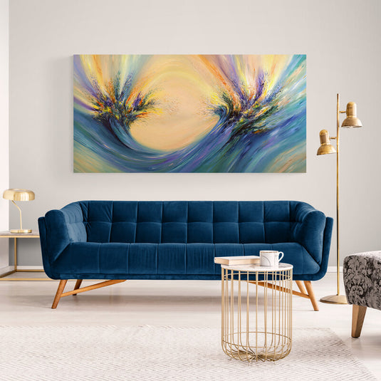 Multicolored Waves - Canvas Mérida Fine Print Art