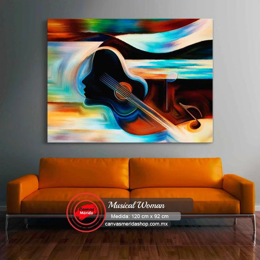 Musical Woman #2 - Canvas Mérida Fine Print Art