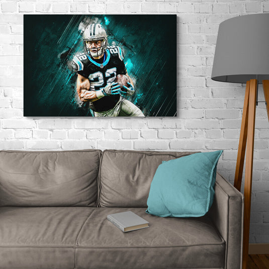 NFL Christian Mccaffrey Carolina Panthers - Canvas Mérida Fine Print Art