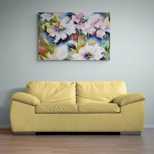 Flores en acuarela multicolor