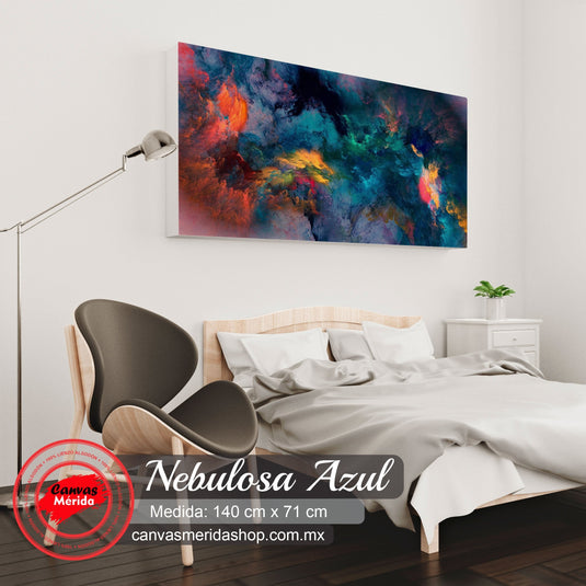Nebulosa Explosión de Azules - Canvas Mérida Fine Print Art