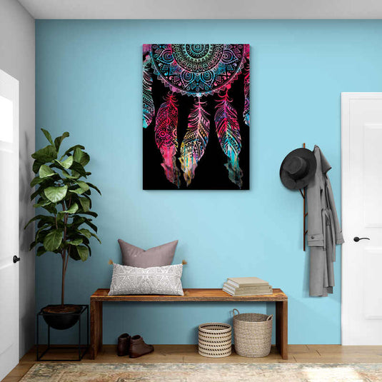 Neon Mandala - Canvas Mérida Fine Print Art