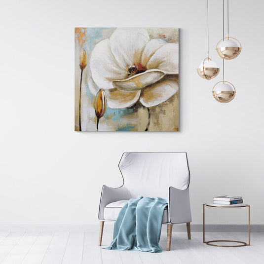 Flor Blanca y Capullos