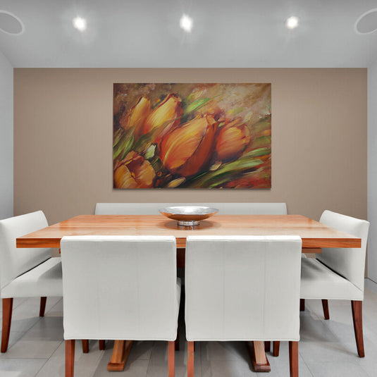 Tulipanes Naranjas y Rojos