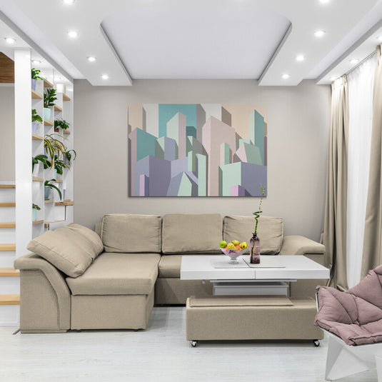 Paper Buildings - Canvas Mérida Fine Print Art