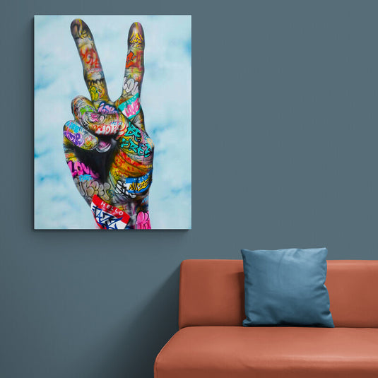 Peace and Love - Canvas Mérida Fine Print Art