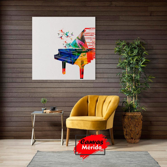 Piano Colorfull (abstracto) - Canvas Mérida Fine Print Art