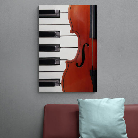 Piano Guitar - Canvas Mérida Fine Print Art