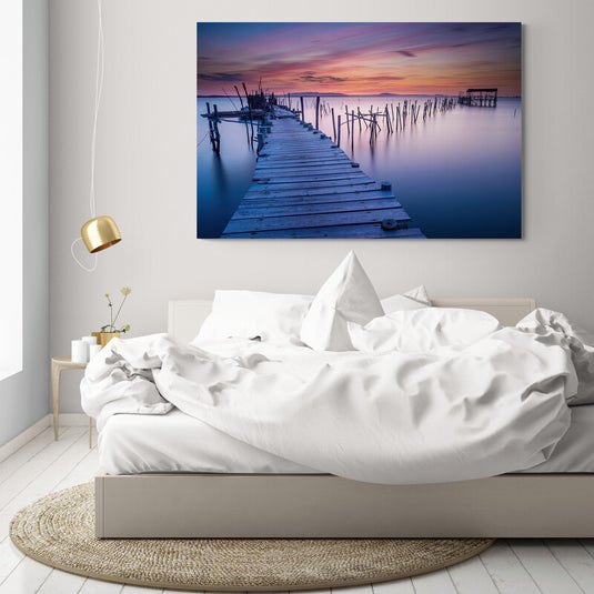 Pier and Path of Sticks - Canvas Mérida Fine Print Art