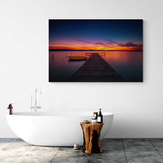 Pier at Dusk - Canvas Mérida Fine Print Art