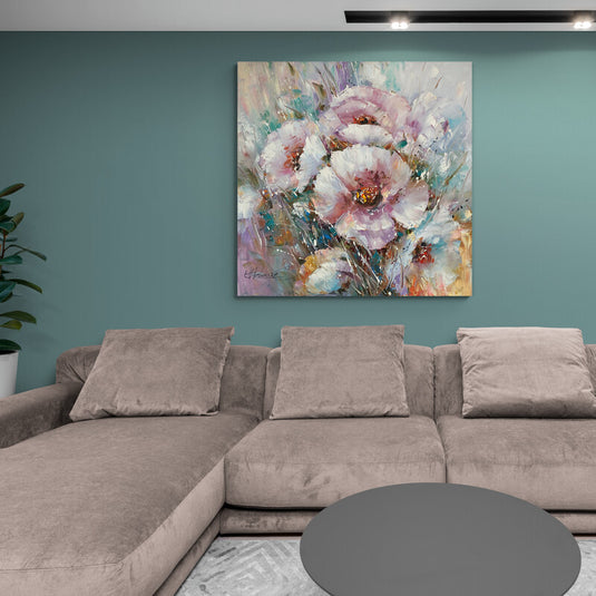 Flores abstractas en tonos pastel