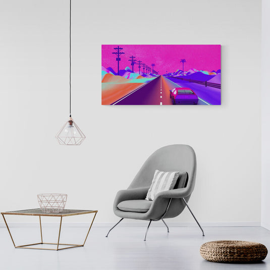 Carretera_desierta_con_coche_retro_y_paisaje_colorido