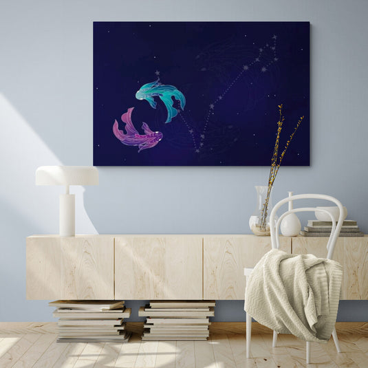 Pisces Zodiac - Canvas Mérida Fine Print Art