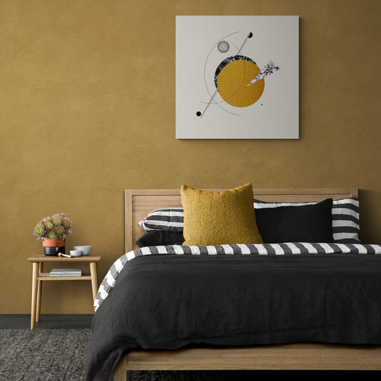 Composición abstracta minimalista con formas geométricas y texturas