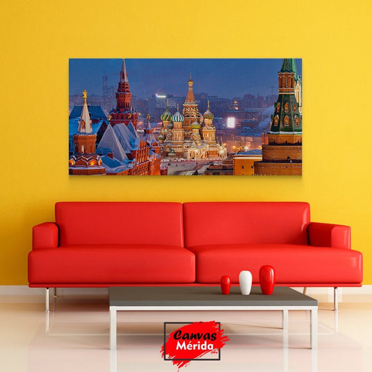 Cuadro decorativo de la Plaza Roja de Moscú en lienzo