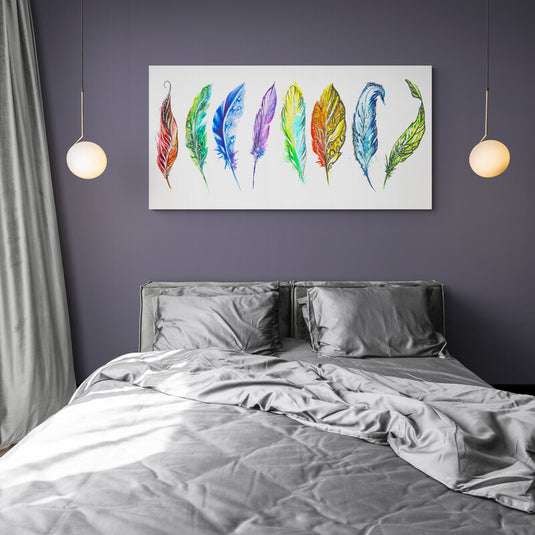 Plumas de Colores - Canvas Mérida Fine Print Art