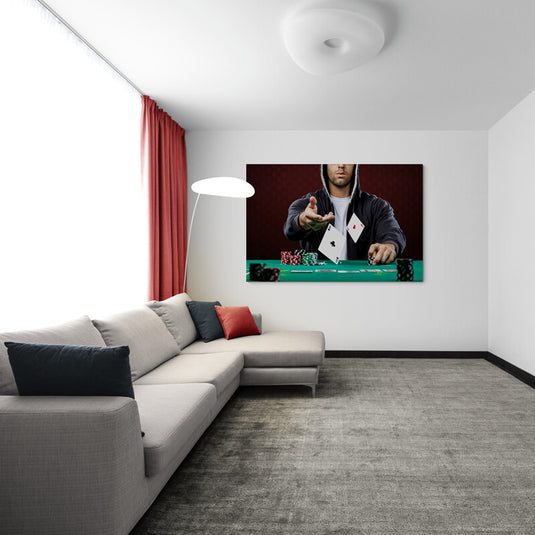 Poker Player - Canvas Mérida Fine Print Art