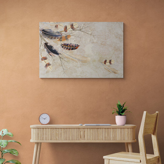 Postcard Feathers - Canvas Mérida Fine Print Art