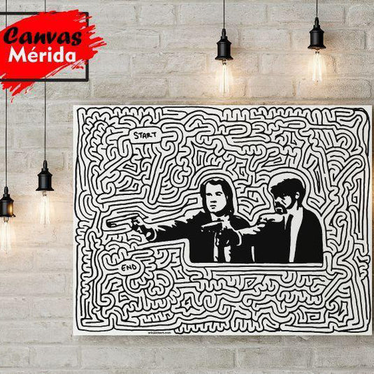 Pulp Fiction - Laberinto - Canvas Mérida Fine Print Art