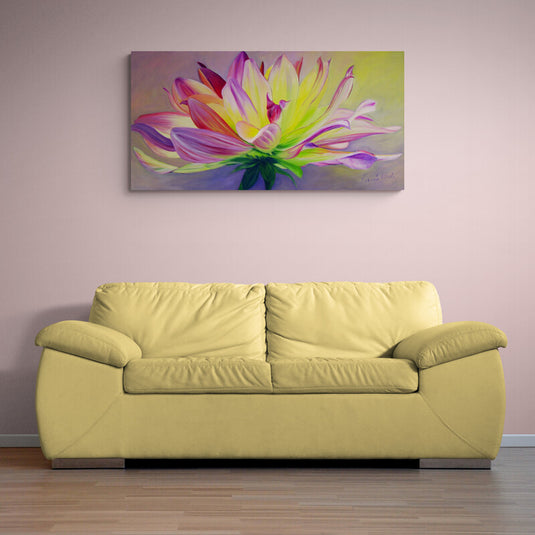 Flor de loto en tonos pastel