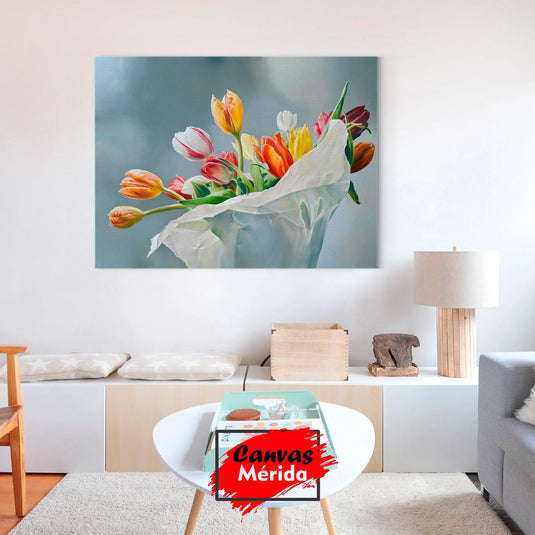 Ramo de tulipanes coloridos