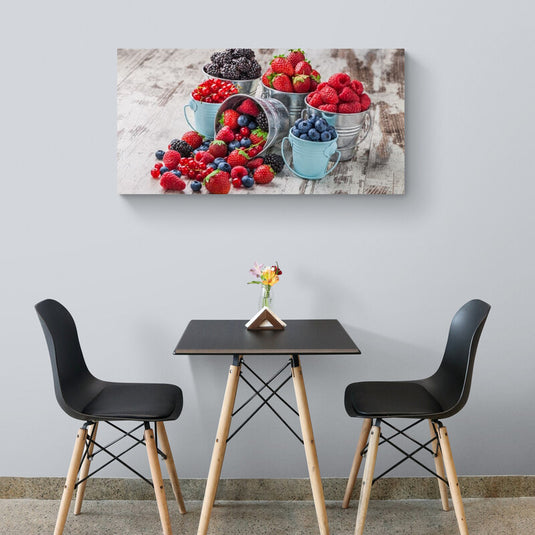 Red Berries in Cube - Canvas Mérida Fine Print Art