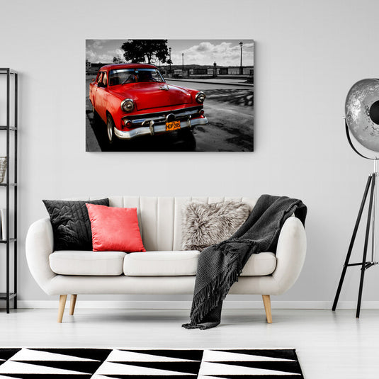 Red Cuba - Canvas Mérida Fine Print Art