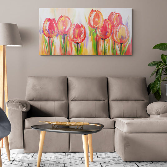 Tulipanes abstractos en tonos cálidos