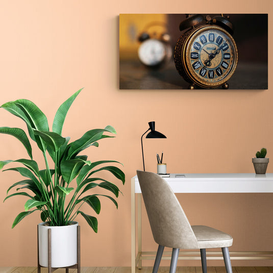 Retro Clock Alarm - Canvas Mérida Fine Print Art
