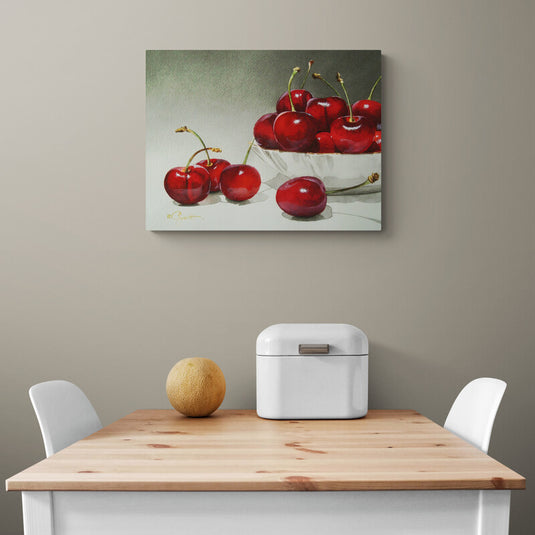 Rich Cherries - Canvas Mérida Fine Print Art