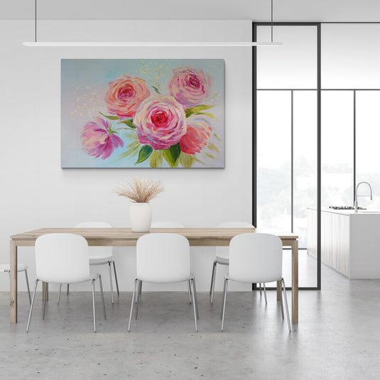 Rosas en tonos pastel