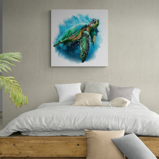 Sea Turtle #9 - Canvas Mérida Fine Print Art