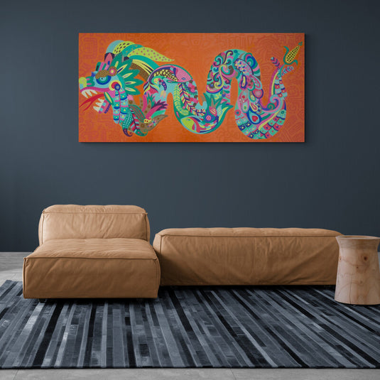 Serpiente Emplumada #2 - Canvas Mérida Fine Print Art