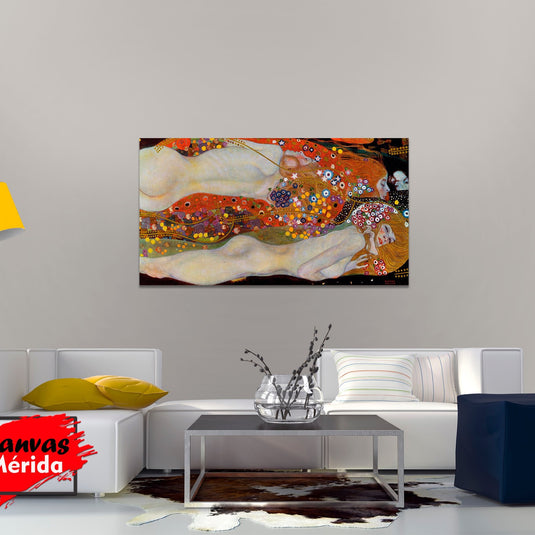 Klimt figuras femeninas entrelazadas Art Nouveau