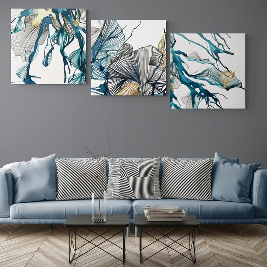 Set Green Leaves - Canvas Mérida Fine Print Art