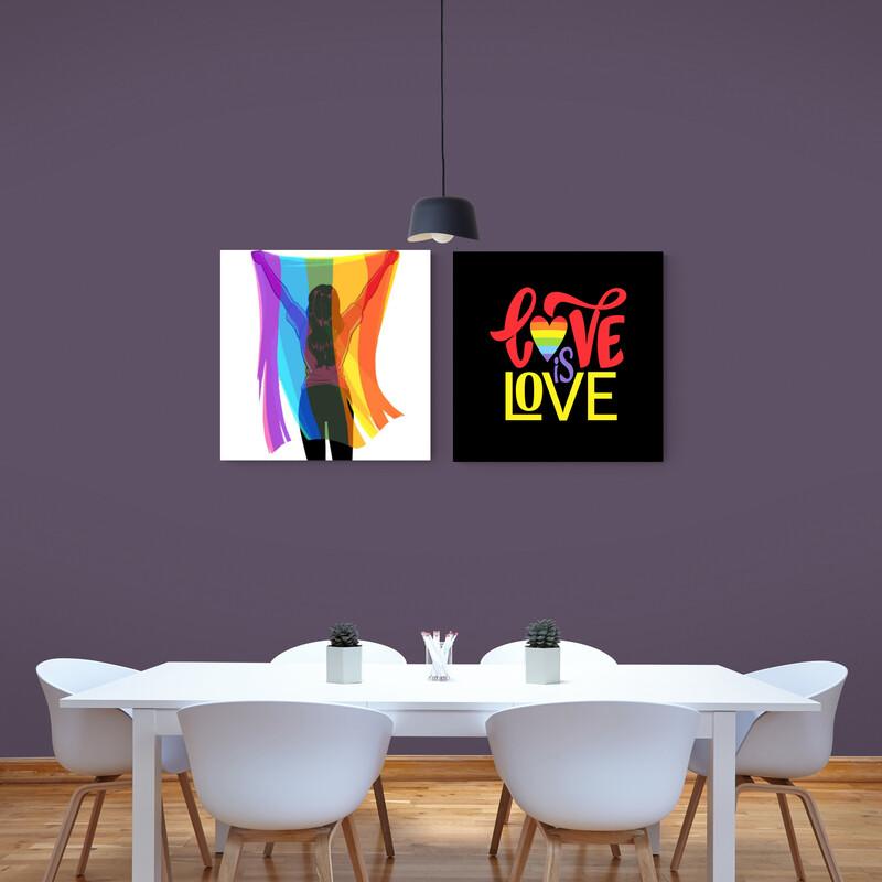 Set Love is Love - Canvas Mérida Fine Print Art