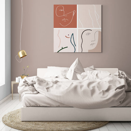 Silhouettes of Women - Canvas Mérida Fine Print Art