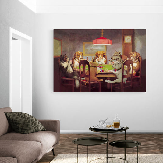 Perros jugando al póker