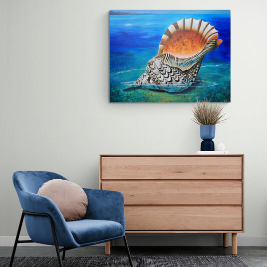 Snail in the Depth - Canvas Mérida Fine Print Art
