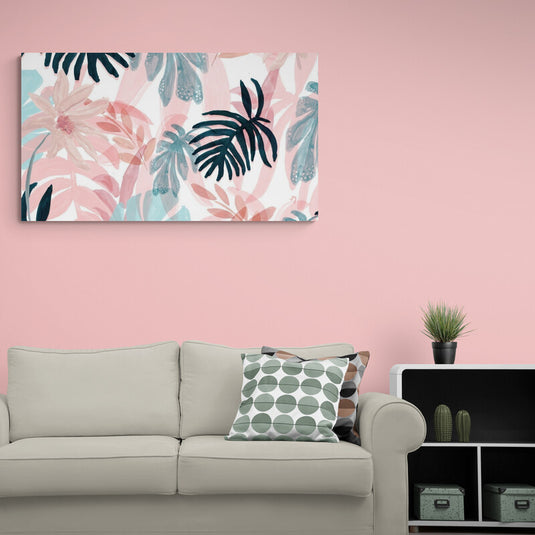 Soft Pink Leaves - Canvas Mérida Fine Print Art