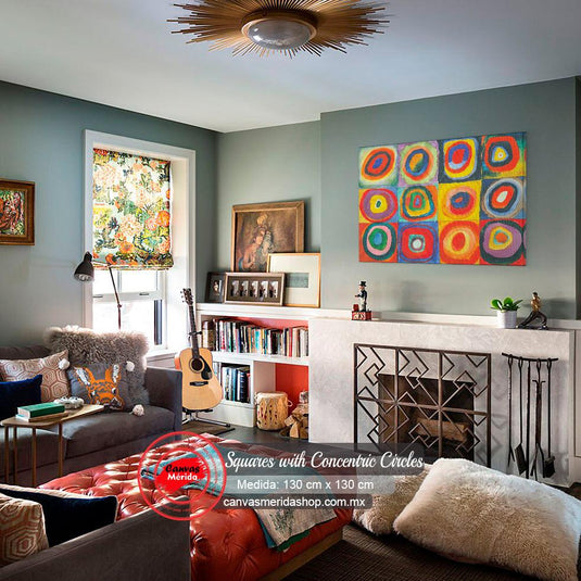 Kandinsky Color Study Squares círculos concéntricos