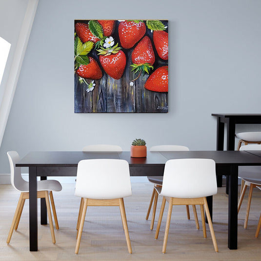 Strawberries - Canvas Mérida Fine Print Art