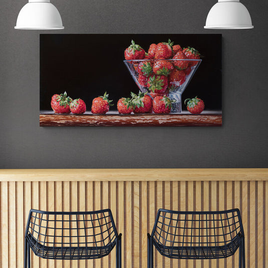 Strawberry Cup - Canvas Mérida Fine Print Art