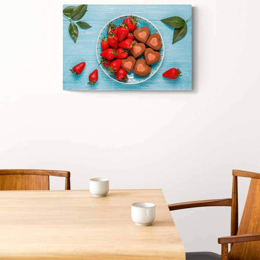 Strawberry and Cookies - Canvas Mérida Fine Print Art