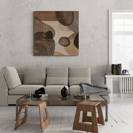 Pintura abstracta en tonos azules con movimiento explosivo