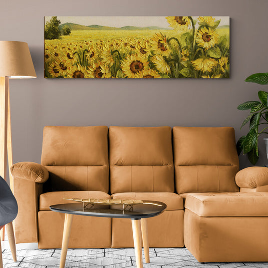 Campo de girasoles en verano