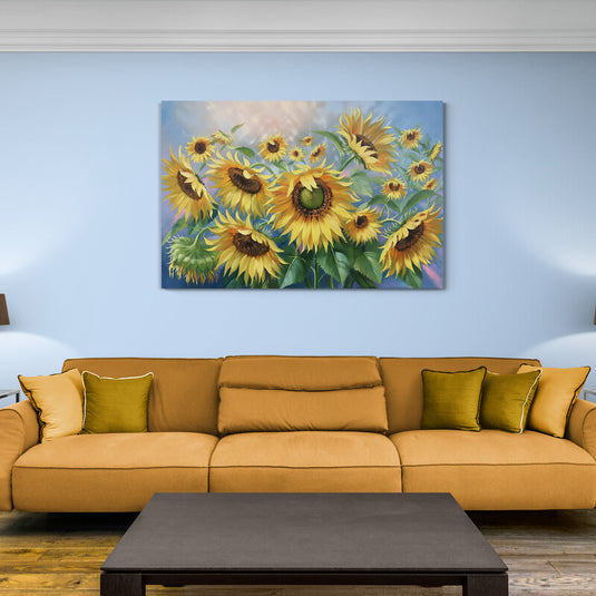 Campo de girasoles bajo el sol