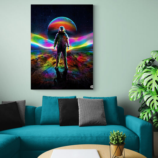 Technicolor Astronaut - Canvas Mérida Fine Print Art