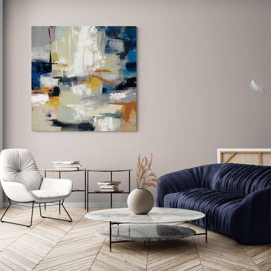 Cuadro abstracto moderno The Chaos con colores vibrantes y texturas