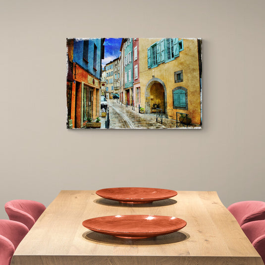 The Colorful Street - Canvas Mérida Fine Print Art